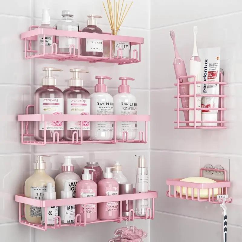 5 Pack Shower Caddy Organizer Rack Shelf for Inside Shower