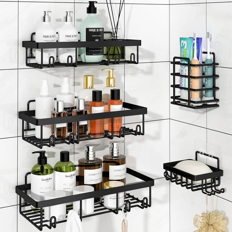 5 Pack Shower Caddy Organizer Rack Shelf for Inside Shower