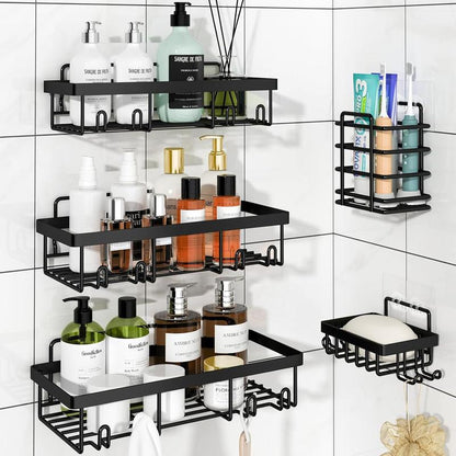 5 Pack Shower Caddy Organizer Rack Shelf for Inside Shower